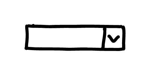 Wireframe dropdown menu